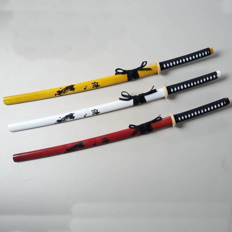 Ready To Customise Katana (Red), Cosplay Safe Wood Cosplay Weapon Replica - Tophatter Daily Deals