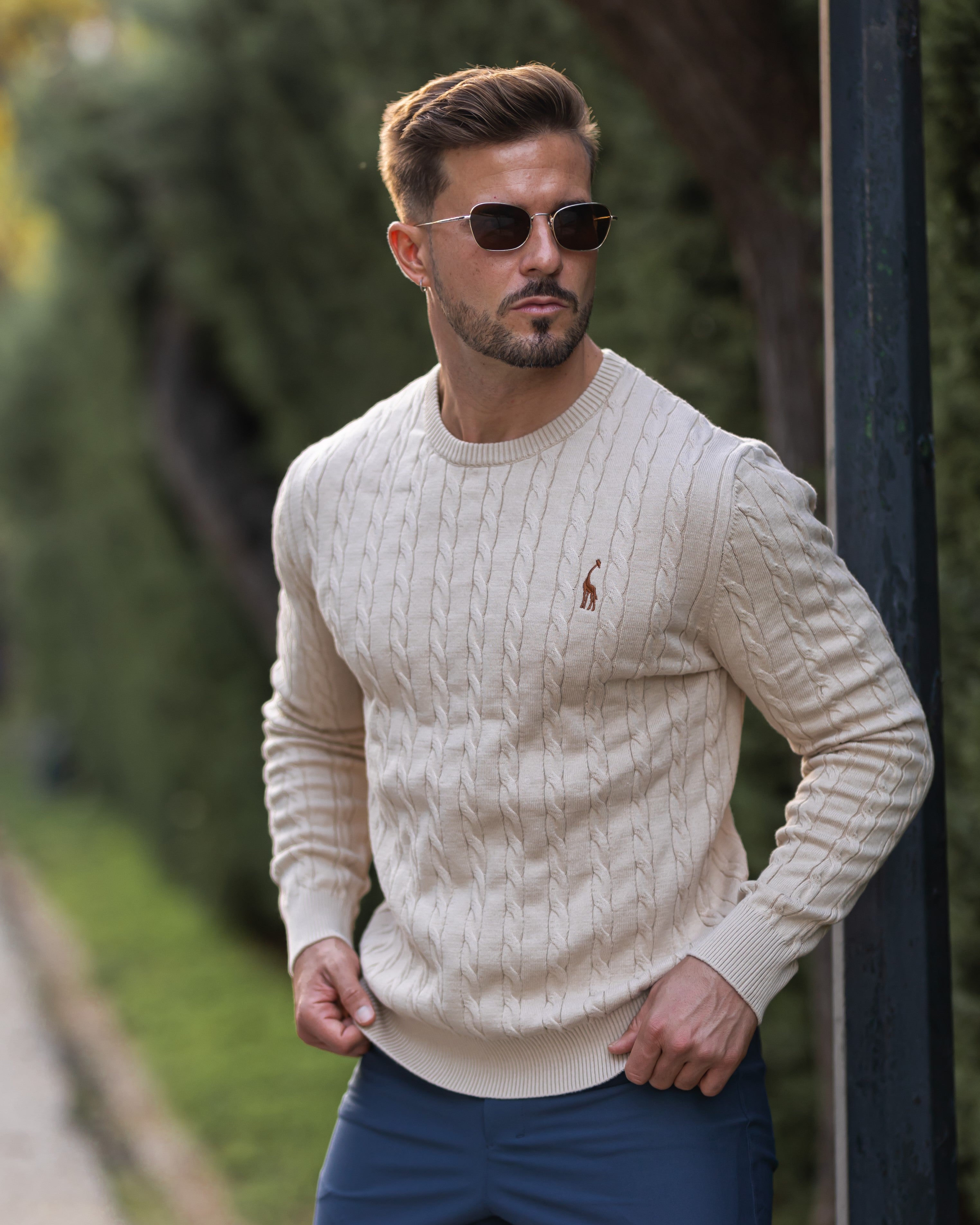 Soft Timeless Men's Cable Knit Sweater - Crewneck, Cotton - Tophatter Daily Deals