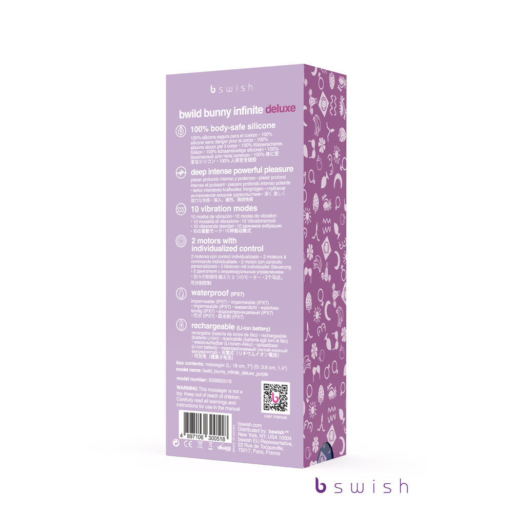 Bwild Bunny Infinite Deluxe 19.3 cm Rabbit Vibrator > Vibrators > Ladies > Rabbit - Tophatter Daily Deals