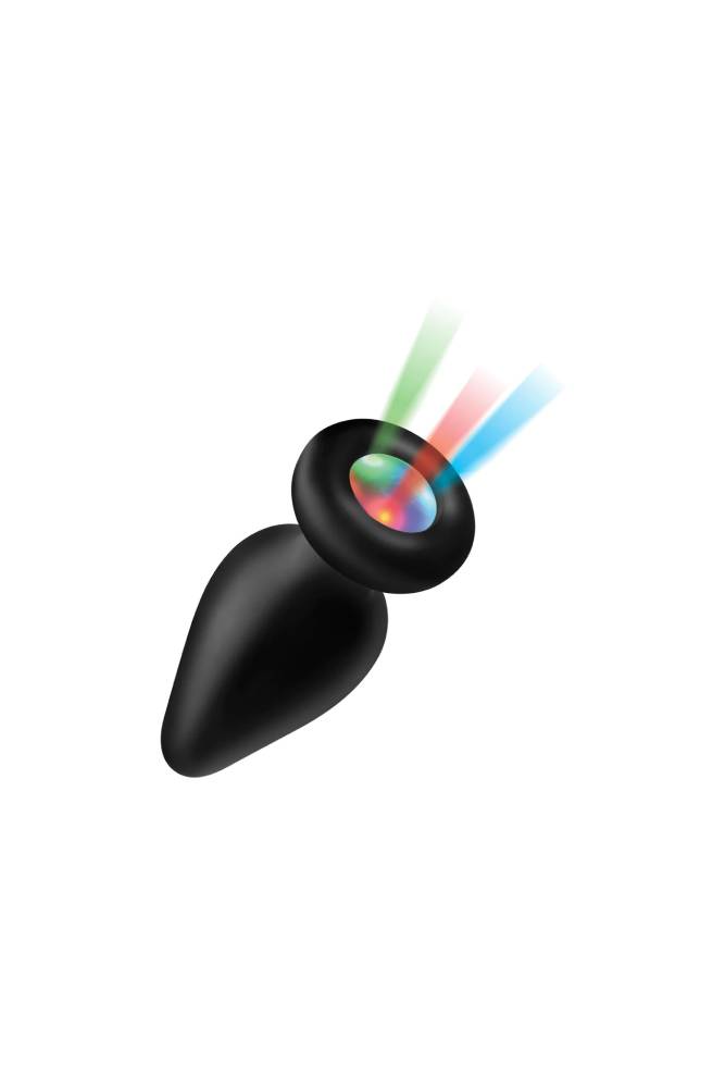 XR Brands - Booty Sparks - Light Up Silicone Medium Anal Plug - Black Sex Toy - Tophatter Daily Deals