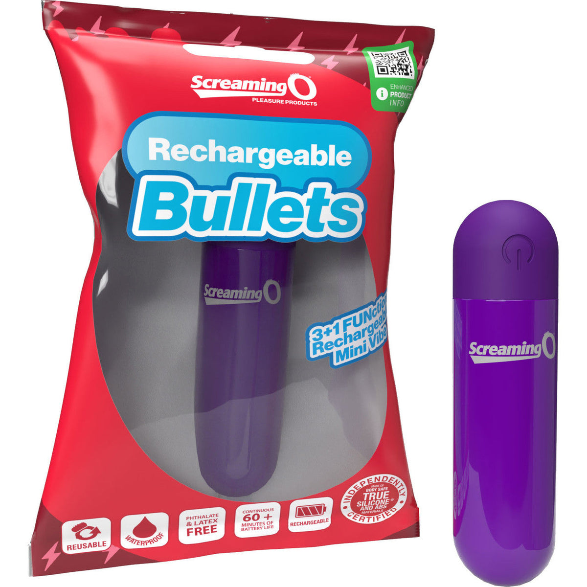 Rechargeable Bullet Vibrator (Purple) – Waterproof with 3 Speeds and Pulse Pattern Personal Massager > Vibrators > Mini Vibrators - Tophatter Daily Deals
