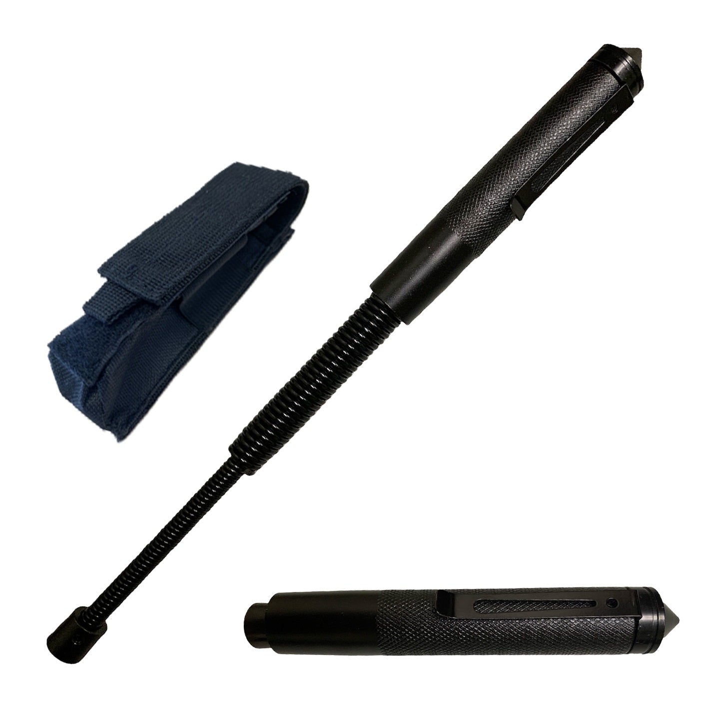 12" Expandable Stainless Steel Spring Coil Baton with Glass Breaker - TOPHATTER'S ARMORY DEALS Collectible Weapons - Tophatter Daily Deals