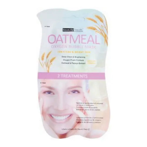 BEAUTY TREATS Oatmeal Oxygen Bubble Mask - Oatmeal 0 0 - Tophatter Daily Deals