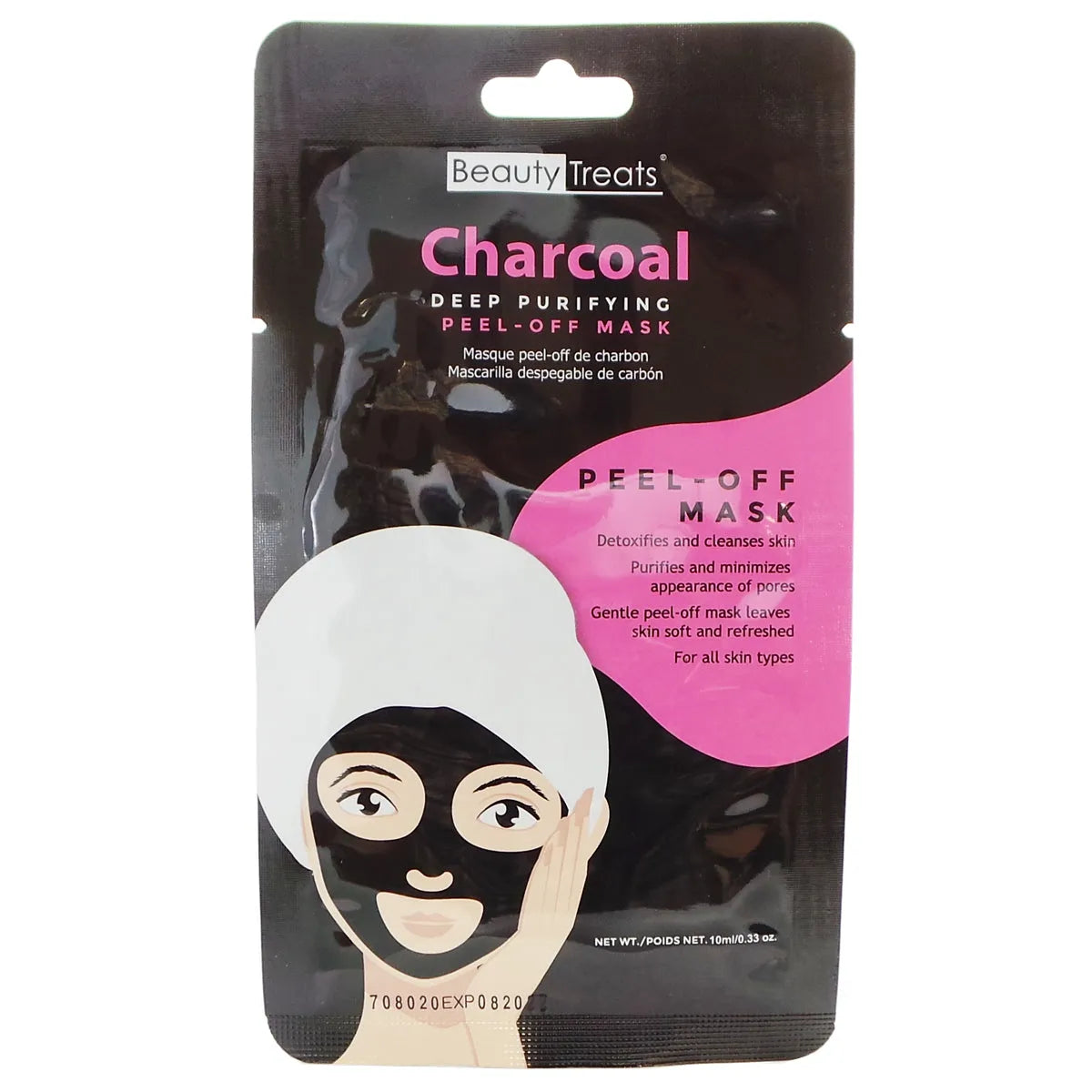 BEAUTY TREATS Deep Purifying Peel-Off Charcoal Mask 0 0 - Tophatter Daily Deals
