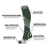 6-Pairs: Pain Relief Support Everyday Wear Striped Ankle And Knee-High Compression Socks Health & Wellness - Tophatter Daily Deals