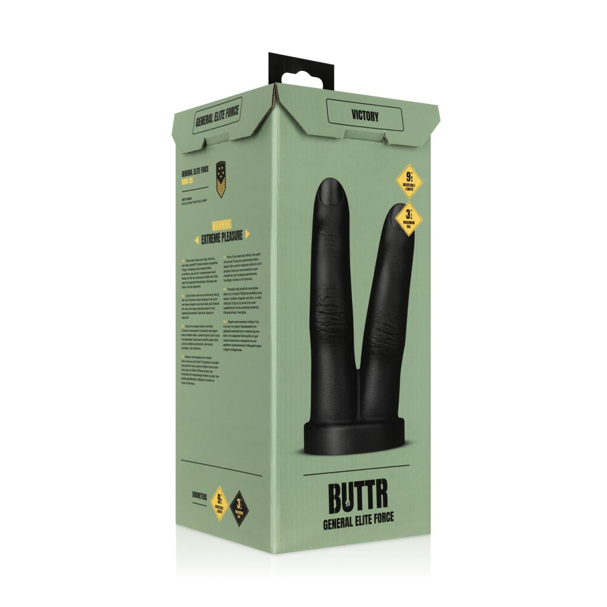 Buttr Victory 10" Double Finger Butt Plug For Dual Penetration > Anal Range > Oversized Anal Toys - Tophatter Daily Deals