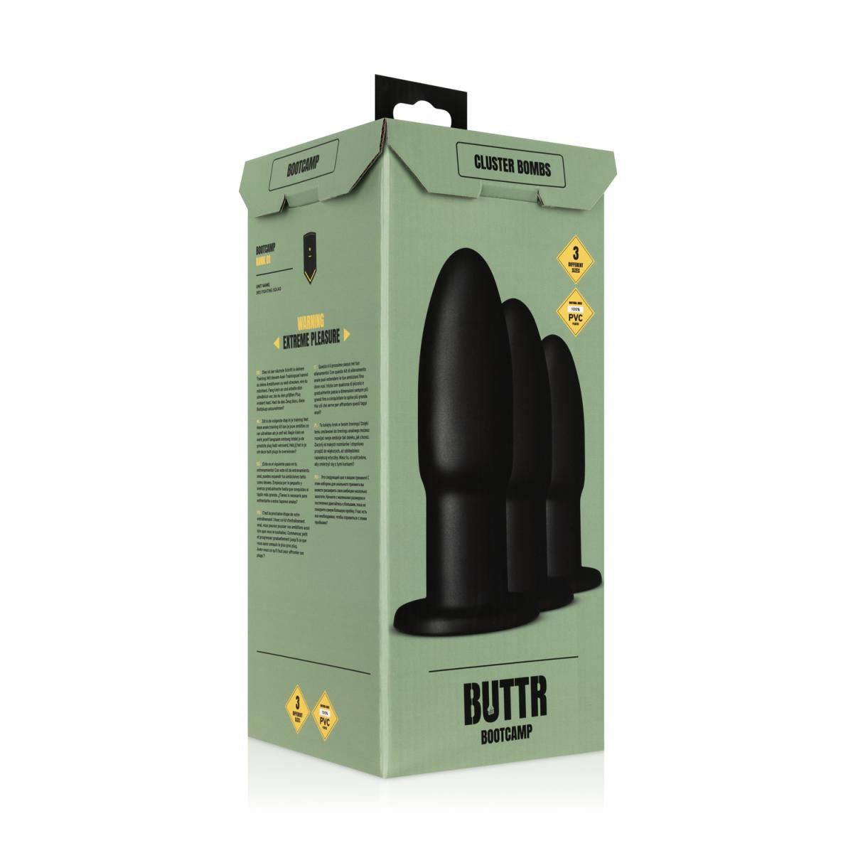 Buttr Cluster Bombs Anal Training Set With Three Gradual Plugs > Anal Range > Butt Plug Kits - Tophatter Daily Deals