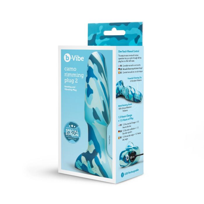 b-Vibe Rimming Plug 2 (Camo) – USB-Rechargeable Vibrating Butt Plug > Anal Range > Vibrating Butt Plugs - Tophatter Daily Deals