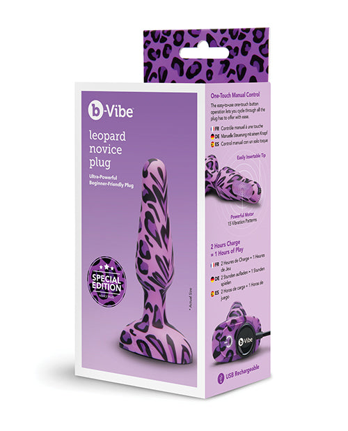 b-Vibe Novice Plug Leopard – Small Rechargeable Vibrating Butt Plug > Anal Range > Vibrating Butt Plugs - Tophatter Daily Deals