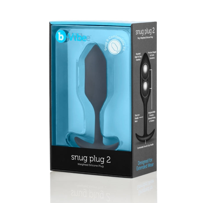 b-Vibe Snug Plug 2 (Black) – Weighted Anal Butt Plug > Anal Range > Butt Plugs - Tophatter Daily Deals