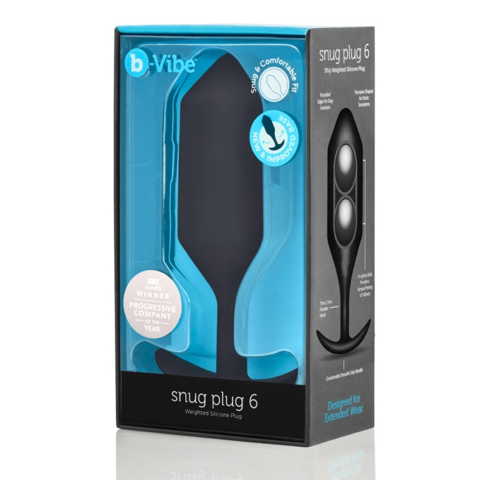 b-Vibe Snug Plug 6 Large – 3in Weighted Waterproof Butt Plug > Anal Range > Butt Plugs - Tophatter Daily Deals