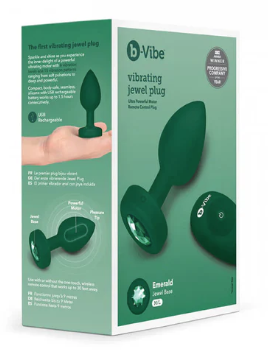 b-Vibe Vibrating Jewel Plug (Green) – Anal Plug > Anal Range > Jewel Butt Plugs - Tophatter Daily Deals