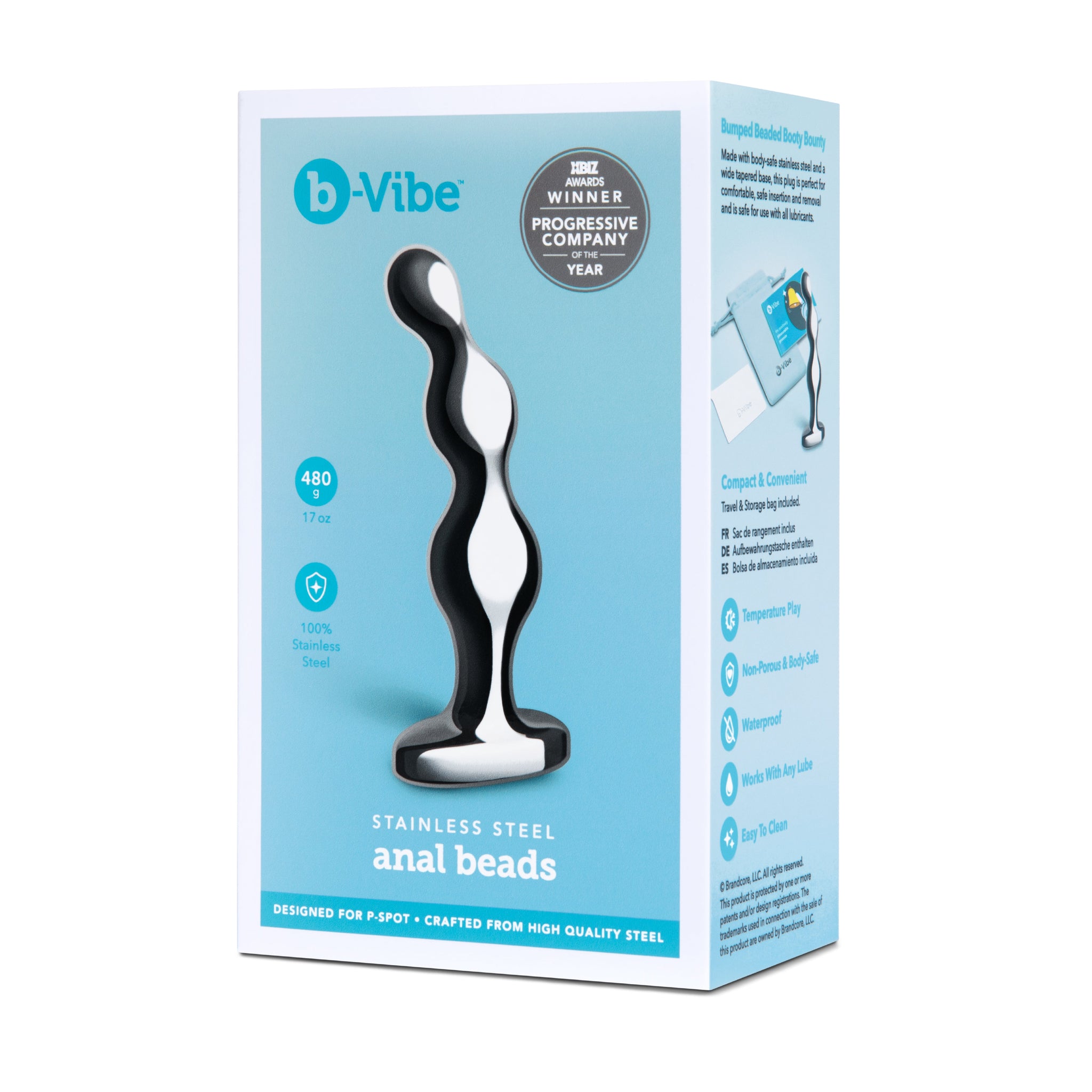 B-Vibe Stainless Steel Anal Beads 480g Body Safe Prostate Stimulator > Anal Range > Anal Beads - Tophatter Daily Deals