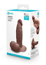 B-Vibe Slipskin Realistic Silicone Dildo 6 Inch Girthy Brown > Dildos > Realistic Dildos - Tophatter Daily Deals