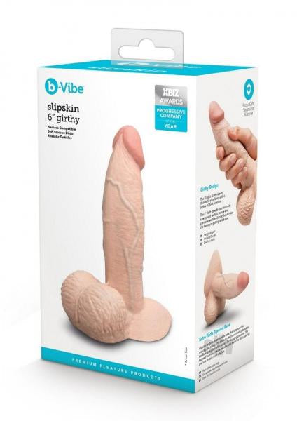B-Vibe Slipskin Realistic Silicone Dildo 6 Inch Girthy Cream > Dildos > Realistic Dildos - Tophatter Daily Deals