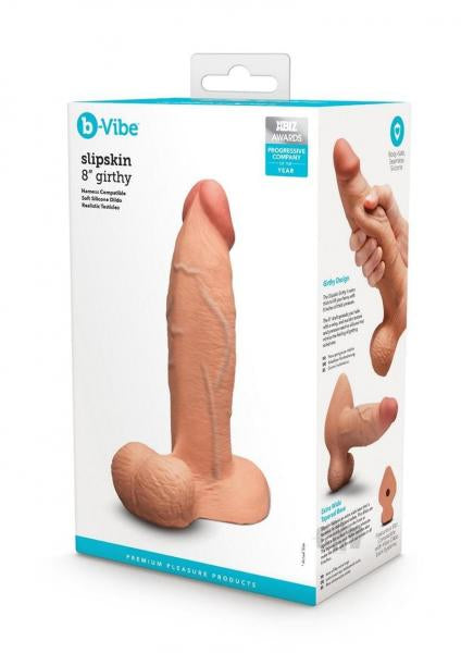 B-Vibe Slipskin Realistic Silicone Dildo 8 Inch Girthy Mocha > Dildos > Realistic Dildos - Tophatter Daily Deals