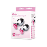 B-Vibe Jewel Heart Metal Butt Plug Training Set > Anal Range > Jewel Butt Plugs - Tophatter Daily Deals
