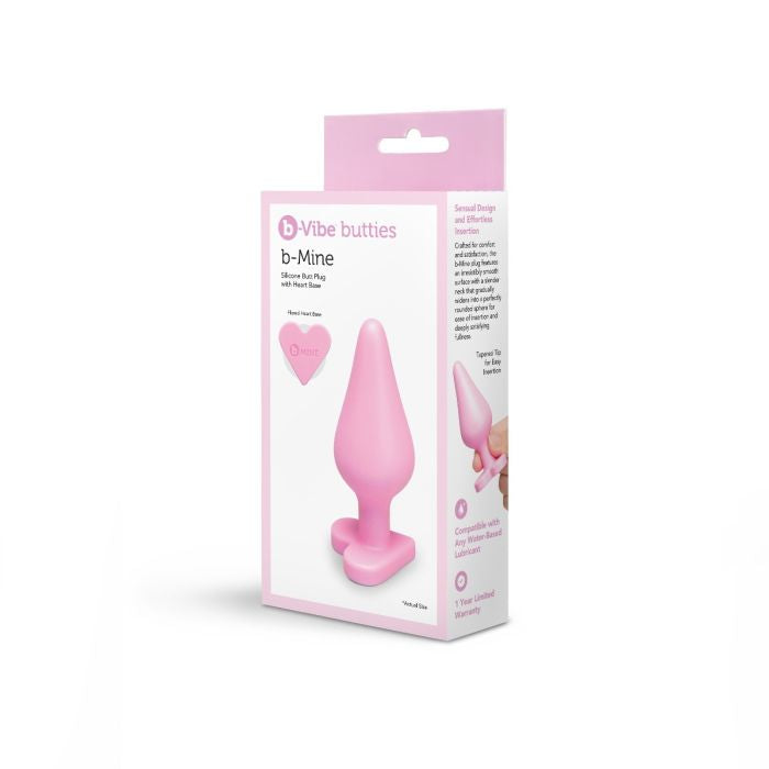 b-Vibe B-Mine Silicone Heart Butt Plug – Soft Silicone Beginner Butt Plug 3.5 Inches > Anal Range > Butt Plugs - Tophatter Daily Deals
