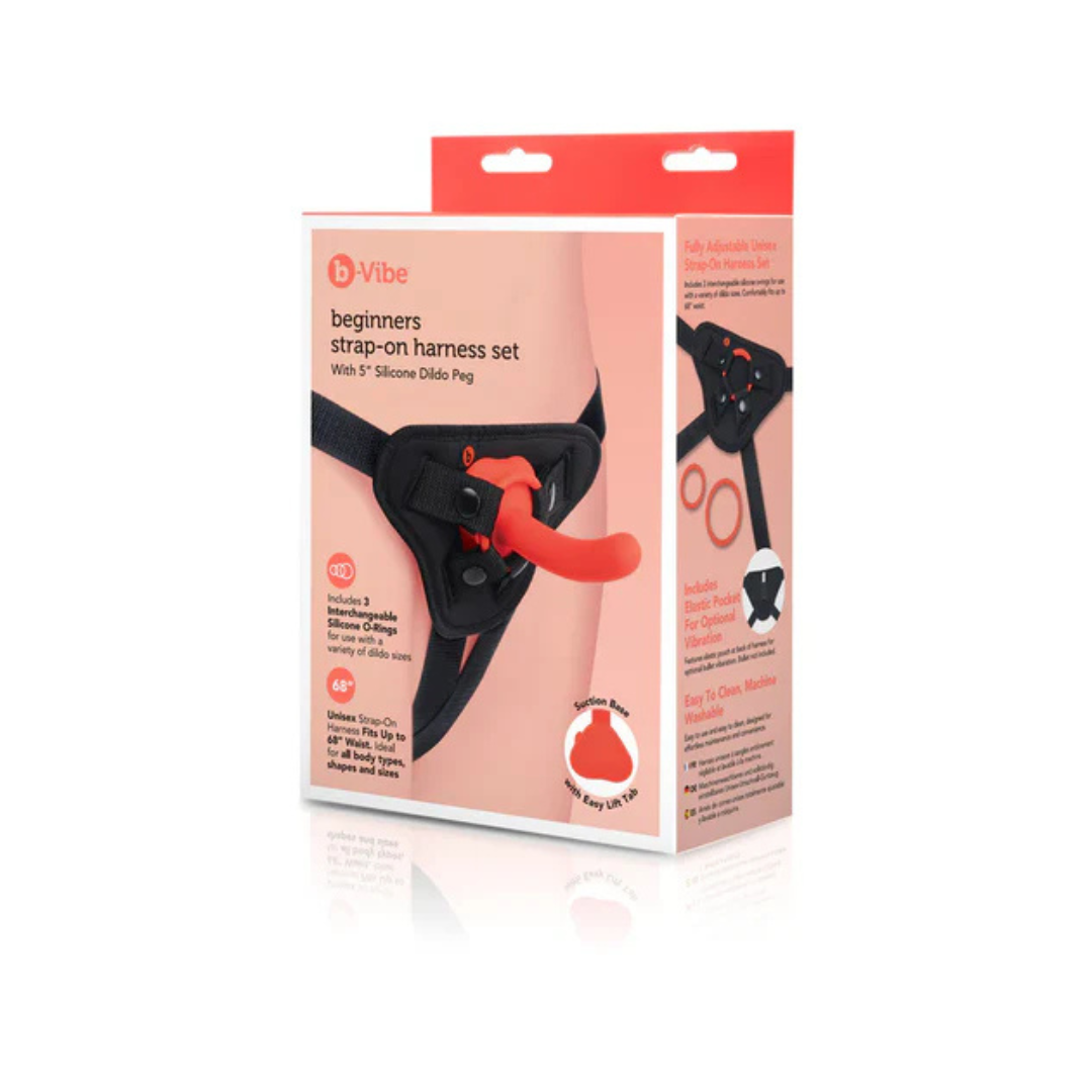 B-Vibe Beginner Strap-On Harness Set – Silicone Strap-On Kit 5" Inch > Dildos > Strap On Harnesses - Tophatter Daily Deals