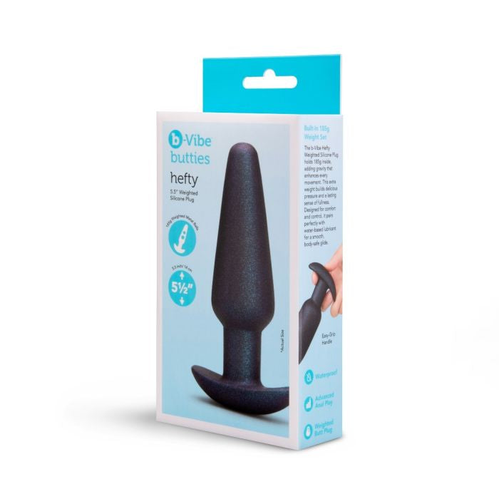 b-Vibe Butties Hefty (Black) – Weighted Silicone Butt Plug > Anal Range > Butt Plugs - Tophatter Daily Deals