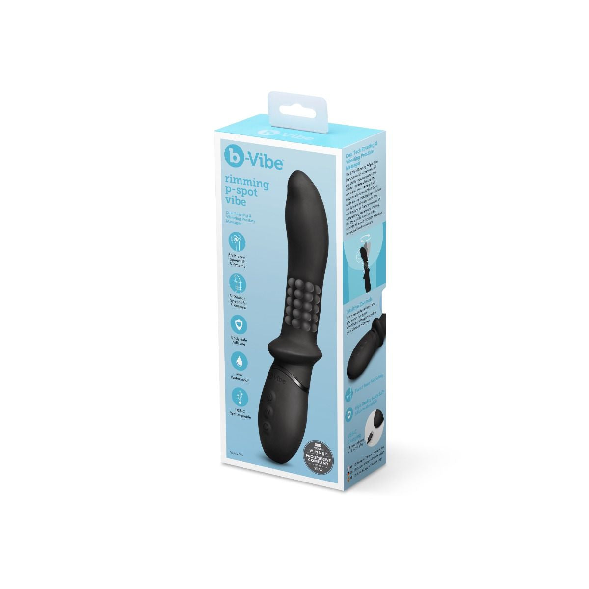 b-Vibe Rimming P-Spot Vibe – Ergonomic Vibrating P-Spot Vibrator > Anal Range > Prostate Plugs - Tophatter Daily Deals
