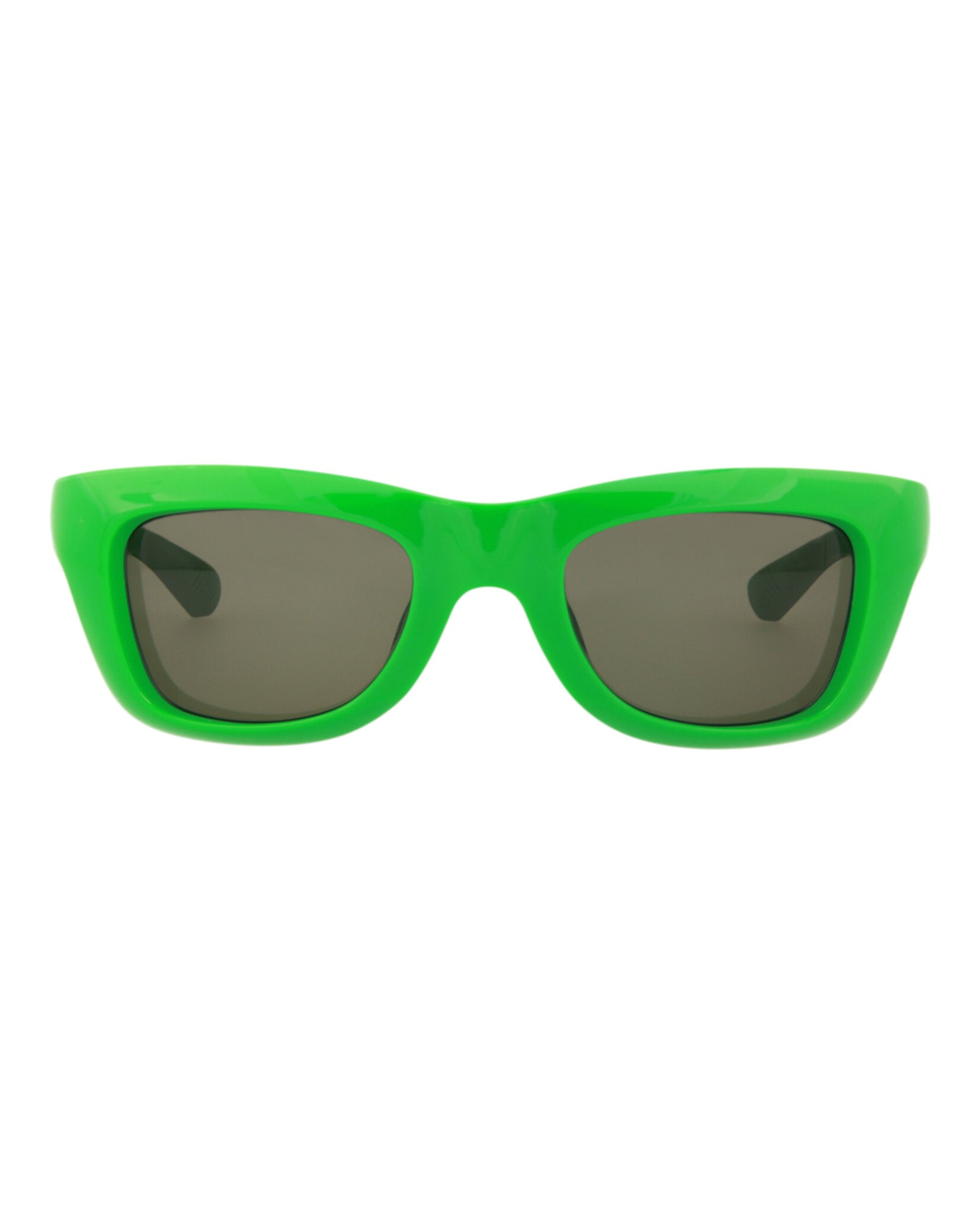 Bottega Veneta Square-Frame Injection Sunglasses Green Sunglasses - Tophatter Daily Deals