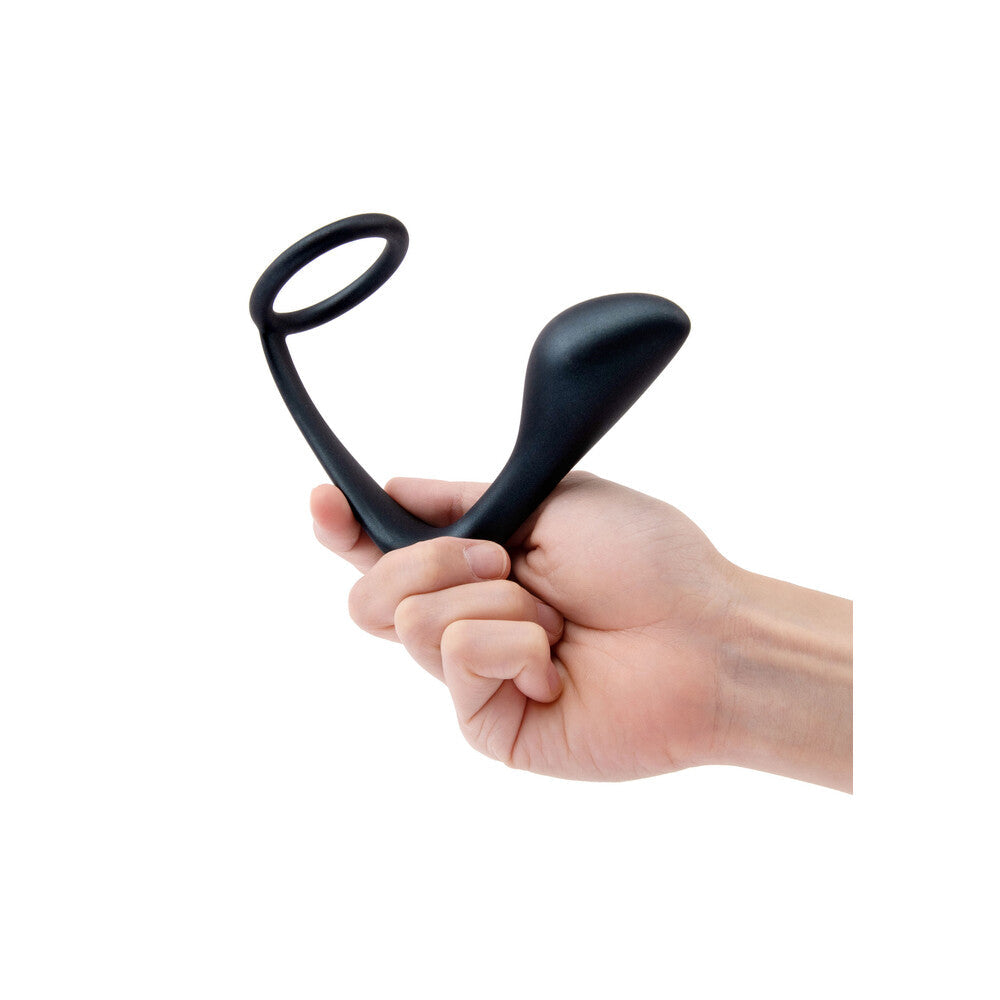 b-Vibe Ringer (Black) – Adjustable Cock Ring and Plug > Anal Range > Prostate Plugs - Tophatter Daily Deals
