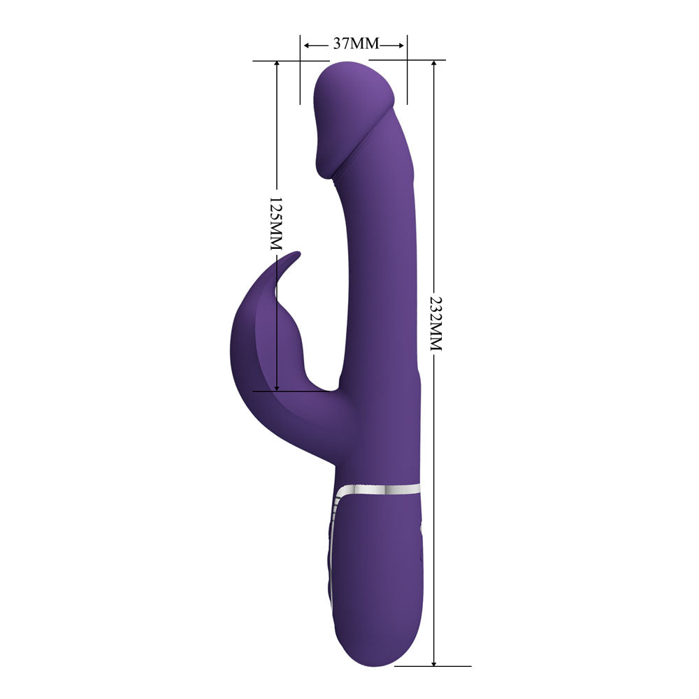 Party Up David Swinging Vibe 23.2 Centimeter Rabbit Vibrator with Flicking Arm > Vibrators > Ladies > Rabbit - Tophatter Daily Deals