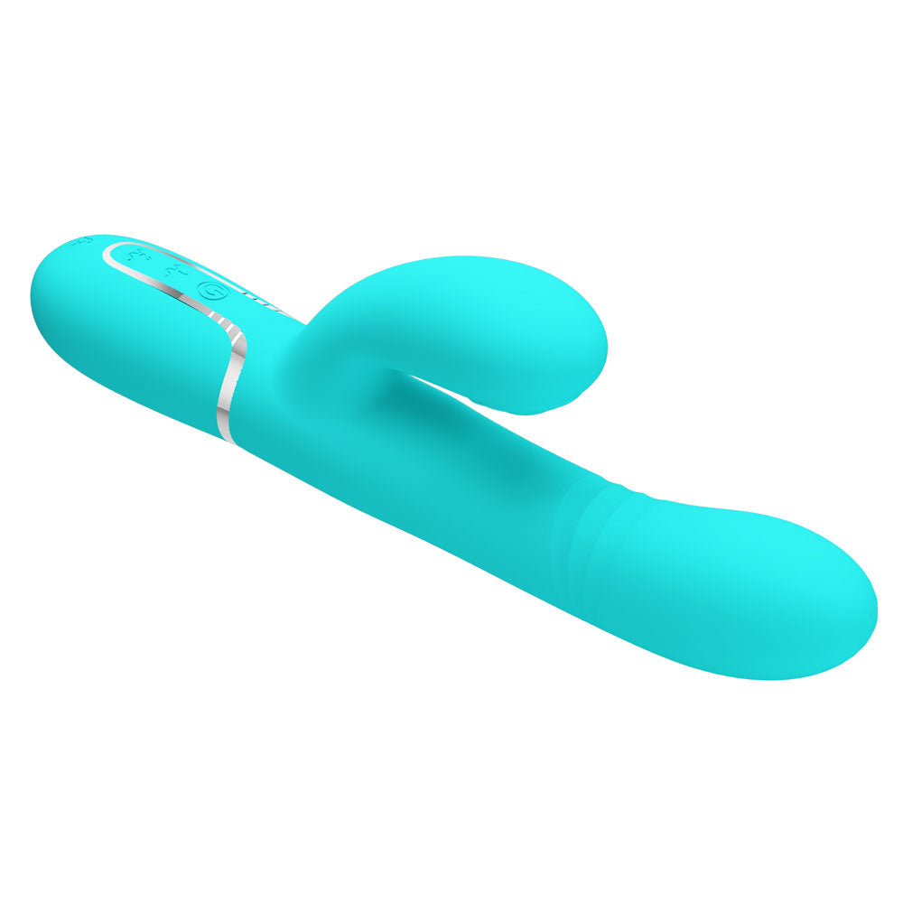 Party Up Paul Rolling Beads Vibrator Teal 22.6 cm Thrusting Rabbit Vibrator > Vibrators > Ladies > Rabbit - Tophatter Daily Deals