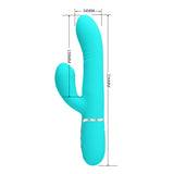 Party Up Paul Rolling Beads Vibrator Teal 22.6 cm Thrusting Rabbit Vibrator > Vibrators > Ladies > Rabbit - Tophatter Daily Deals