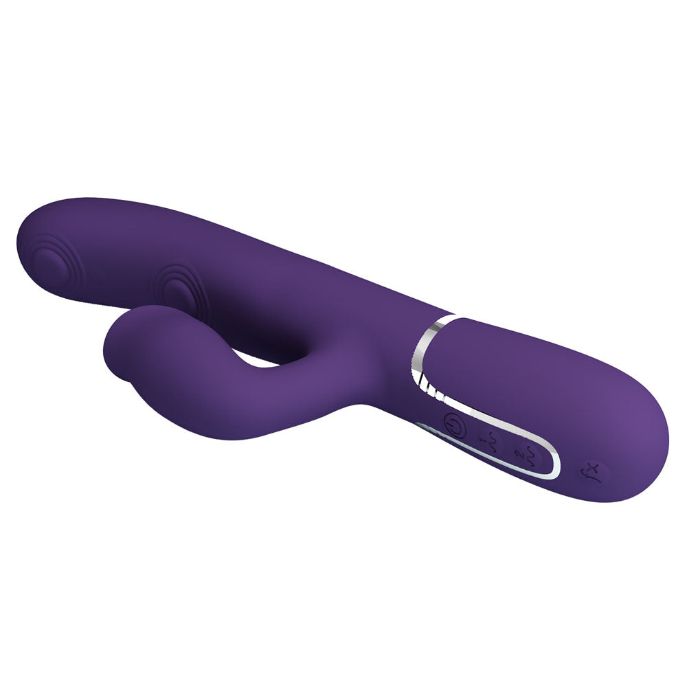 Party Up Alan Dual Motor Vibrator 22.8 Centimeters with Licking Clit Stimulator and Thumping Shaft > Vibrators > Ladies > Rabbit - Tophatter Daily Deals