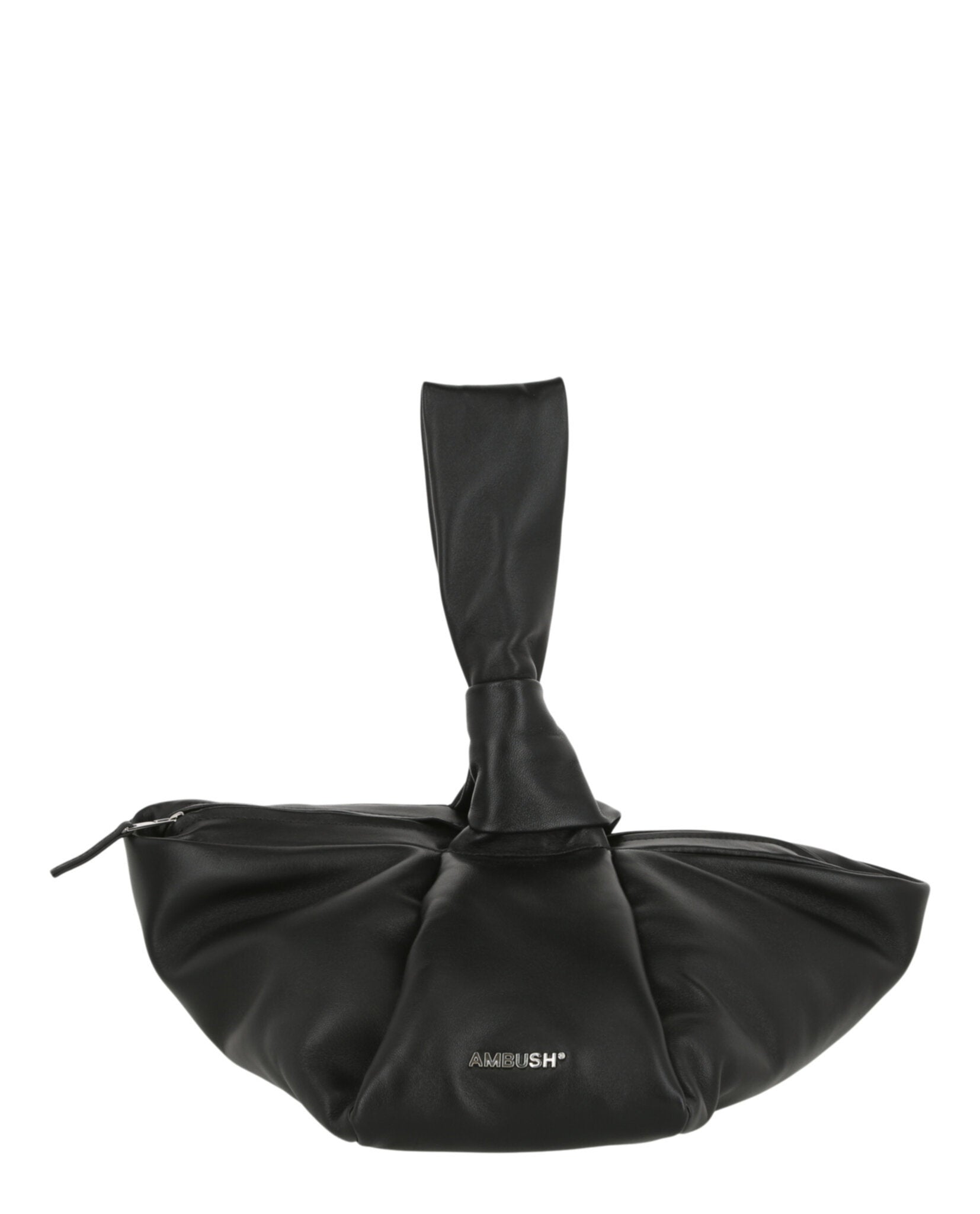 AMBUSH Twist Top Leather Clutch Black-BWNP001S-LEA001-1072-00002-NS Bags - Tophatter Daily Deals
