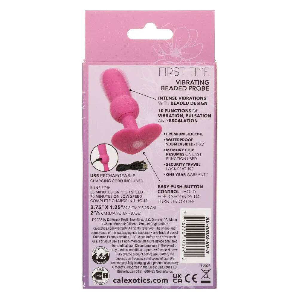 First Time Vibrating Beaded Probe – 3.7" Beginner Vibrator > Anal Range > Anal Probes - Tophatter Daily Deals