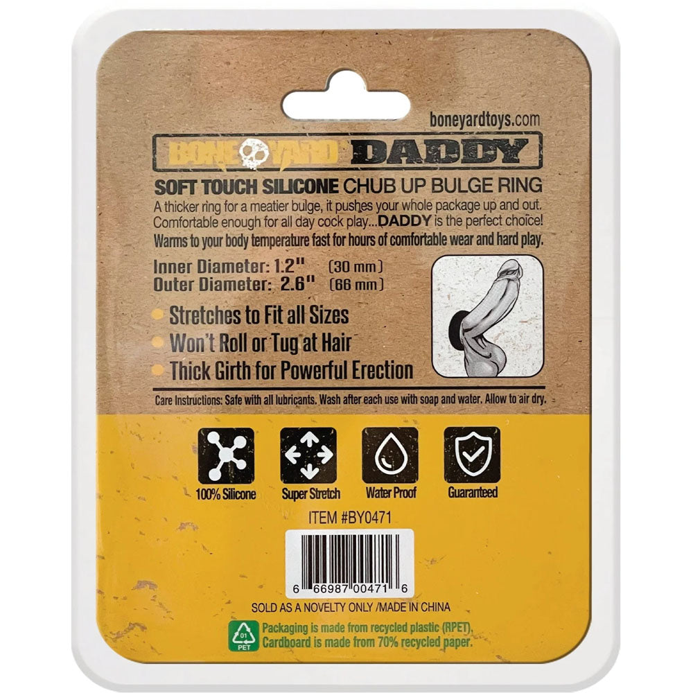 Daddy Silicone Ring Black with 3.0cm Inner Diameter > Cock Ring > Single - Tophatter Daily Deals