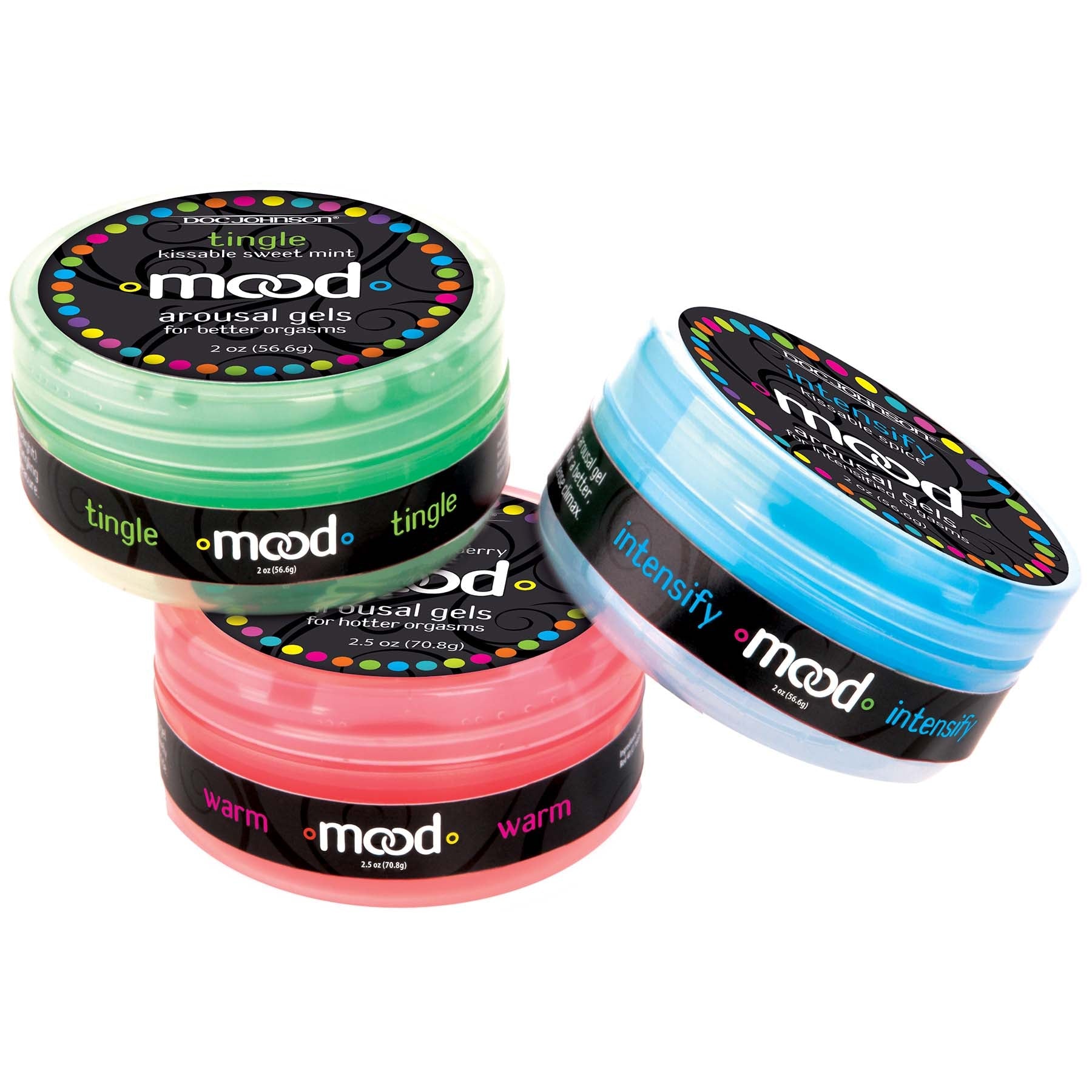 Doc Johnson Mood Arousal Gels 3-Pack – Warm, Tingle, Intensify Arousal Gels > Essentials > Massage Gift Set - Tophatter Daily Deals