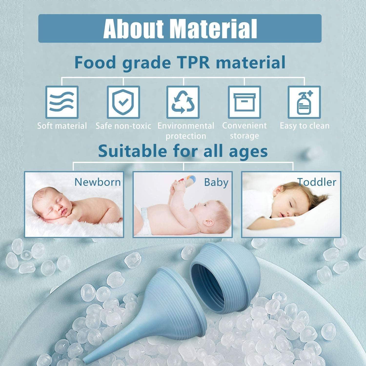 Nasal Aspirator for Baby - Ear Syringe, Snot Sucker, Mucus Sucker and Nasal Bulb Syringe, 2 Ounces Baby & Toddler - Tophatter Daily Deals