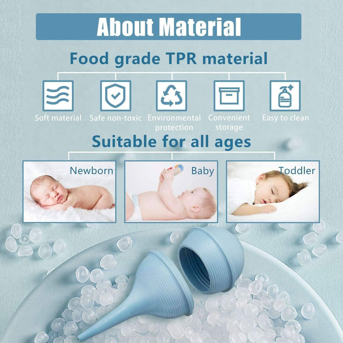 Nasal Aspirator for Baby - Ear Syringe, Snot Sucker, Mucus Sucker and Nasal Bulb Syringe, 2 Ounces Baby & Toddler - Tophatter Daily Deals