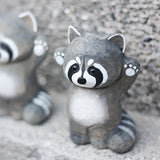 Baby Raccoon Handmade Wood Carved Ornament Ornament - Tophatter Daily Deals