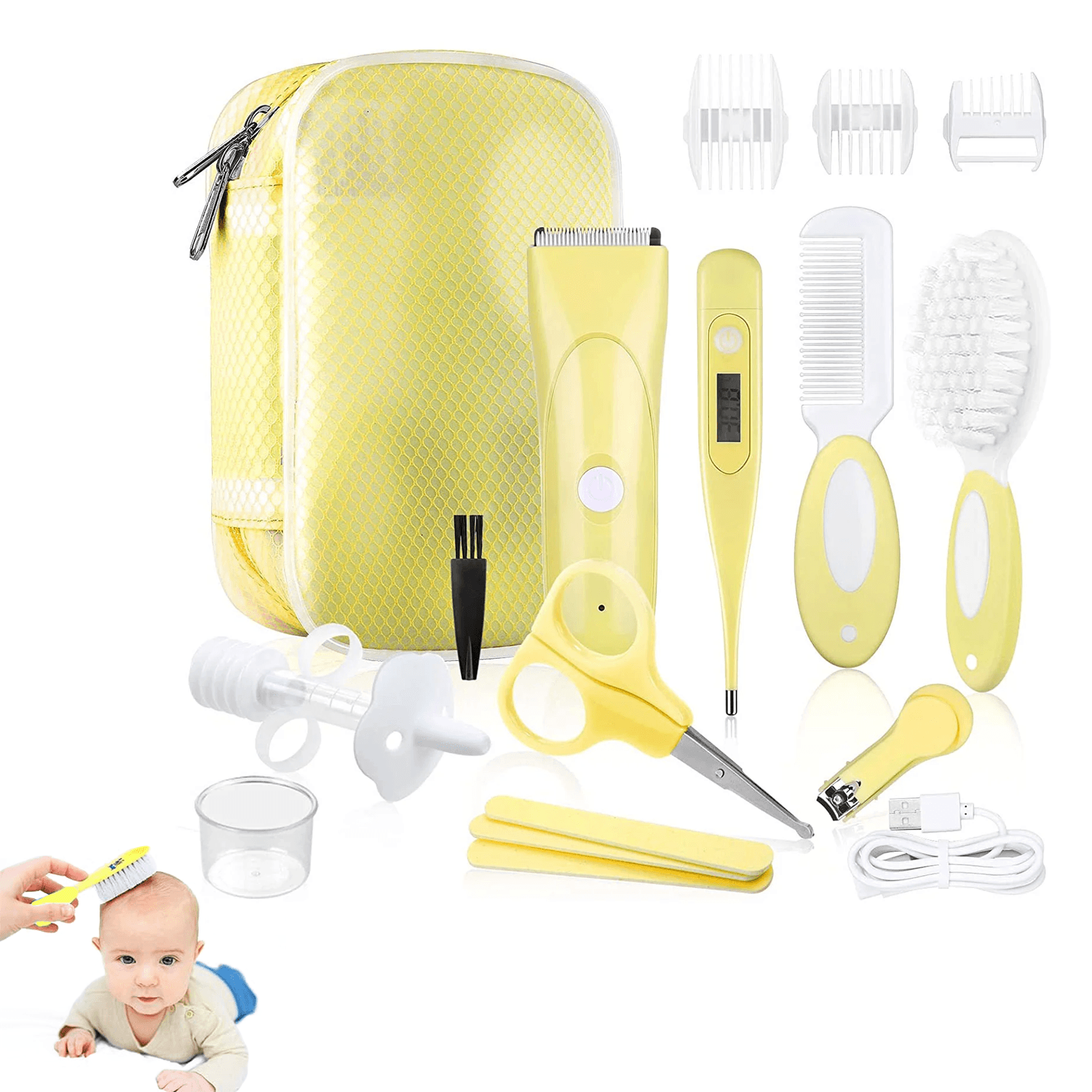 Baby Grooming Kit - 16PCS Newborn Baby Care Accessories Safety Cutter Nail Care Set Apparel & Accessories - Tophatter Daily Deals