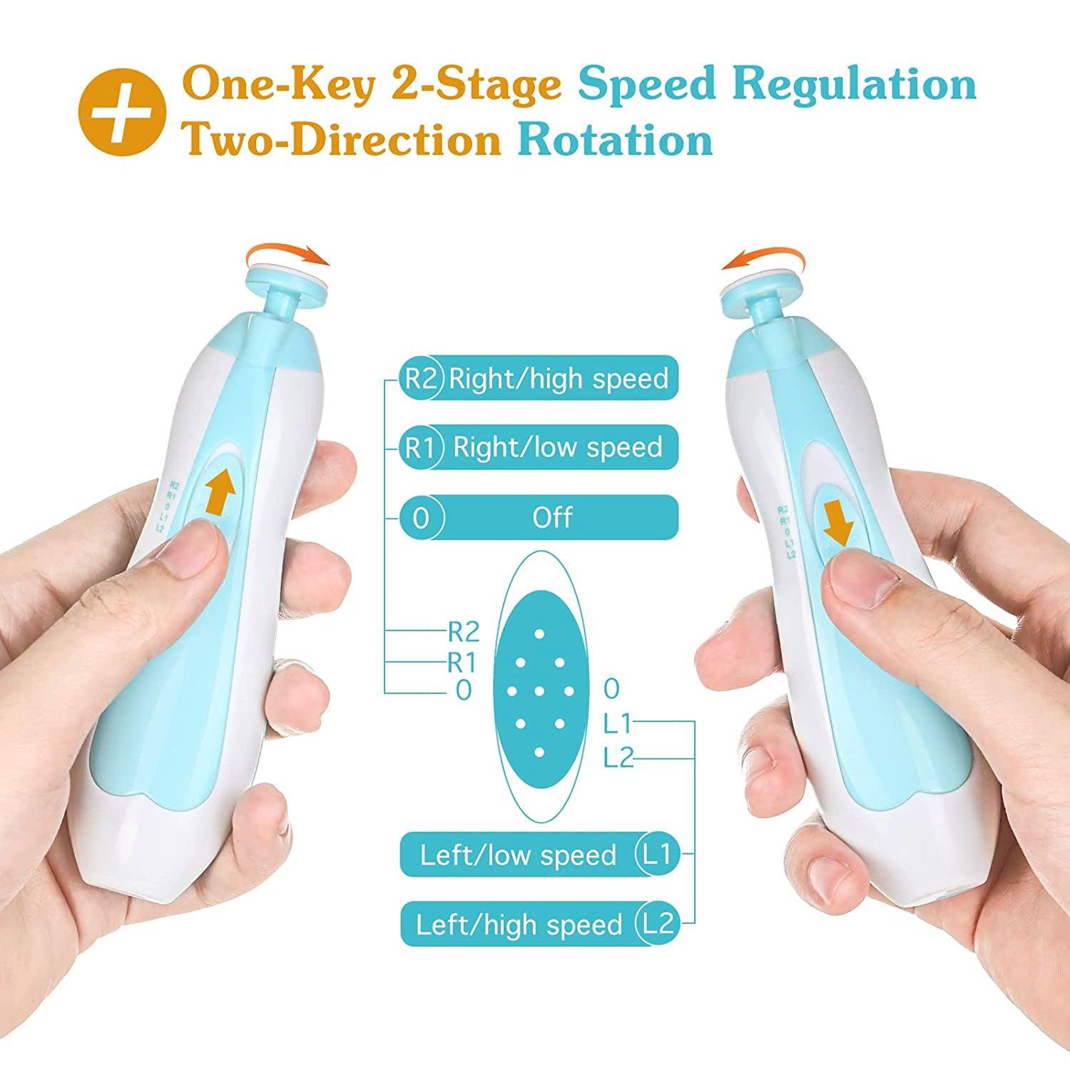 Baby Nail Trimmer - Safe Baby Fingernail Clippers Electric Nail Cutter Newborn Nail Clippers Baby Nail Care Set for Infant Kids Adult Toes Baby & Toddler - Tophatter Daily Deals