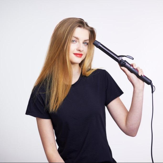 Hair Curler With Clamp - 32mm Curling Wand Hair Stylers Styling Personal Care - Tophatter Daily Deals