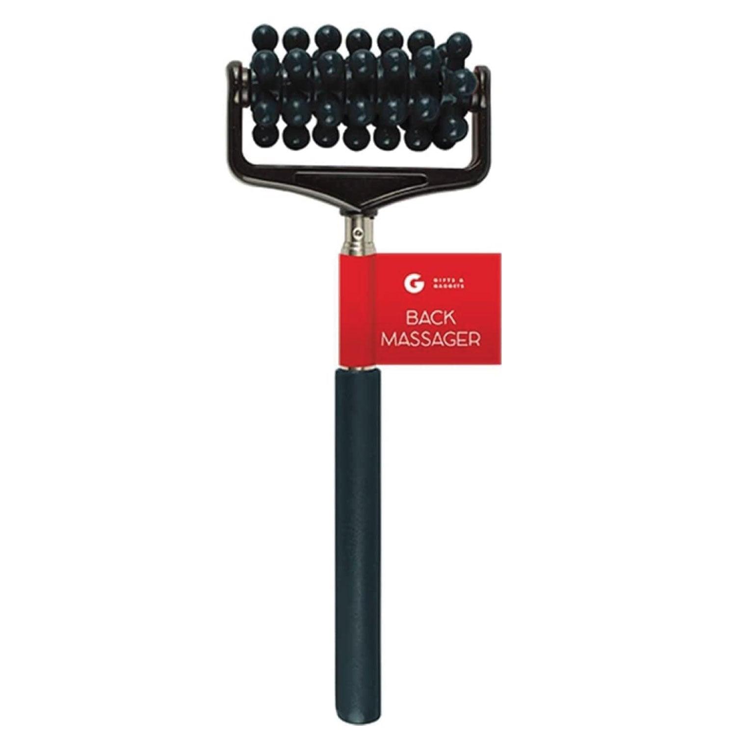 Roller Massager for Back - 44cm Handy Extendable Back Massager Wd Seven Rotating Spinner Portable Scratcher Black Personal Care - Tophatter Daily Deals