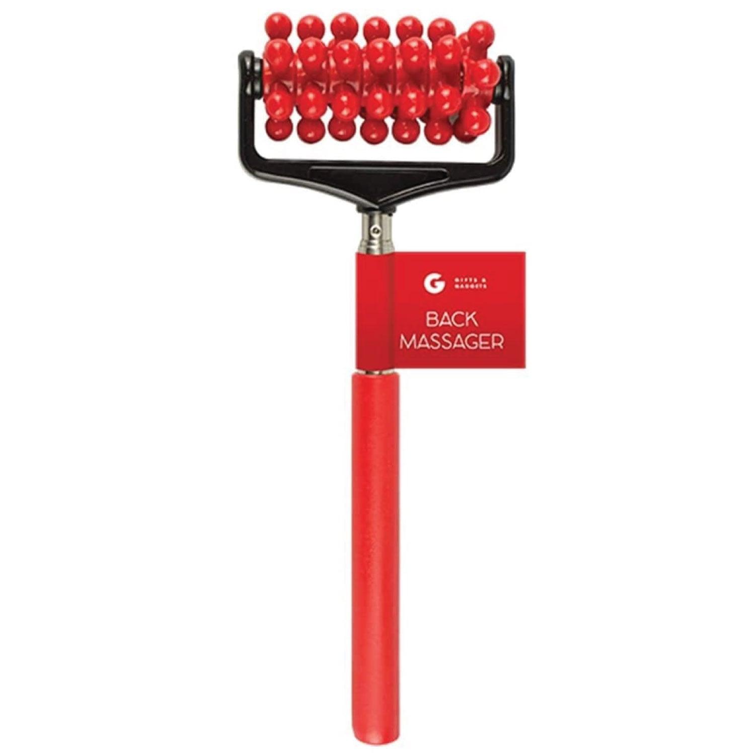 Roller Massager for Back - 44cm Handy Extendable Back Massager Wd Seven Rotating Spinner Portable Scratcher Red Personal Care - Tophatter Daily Deals