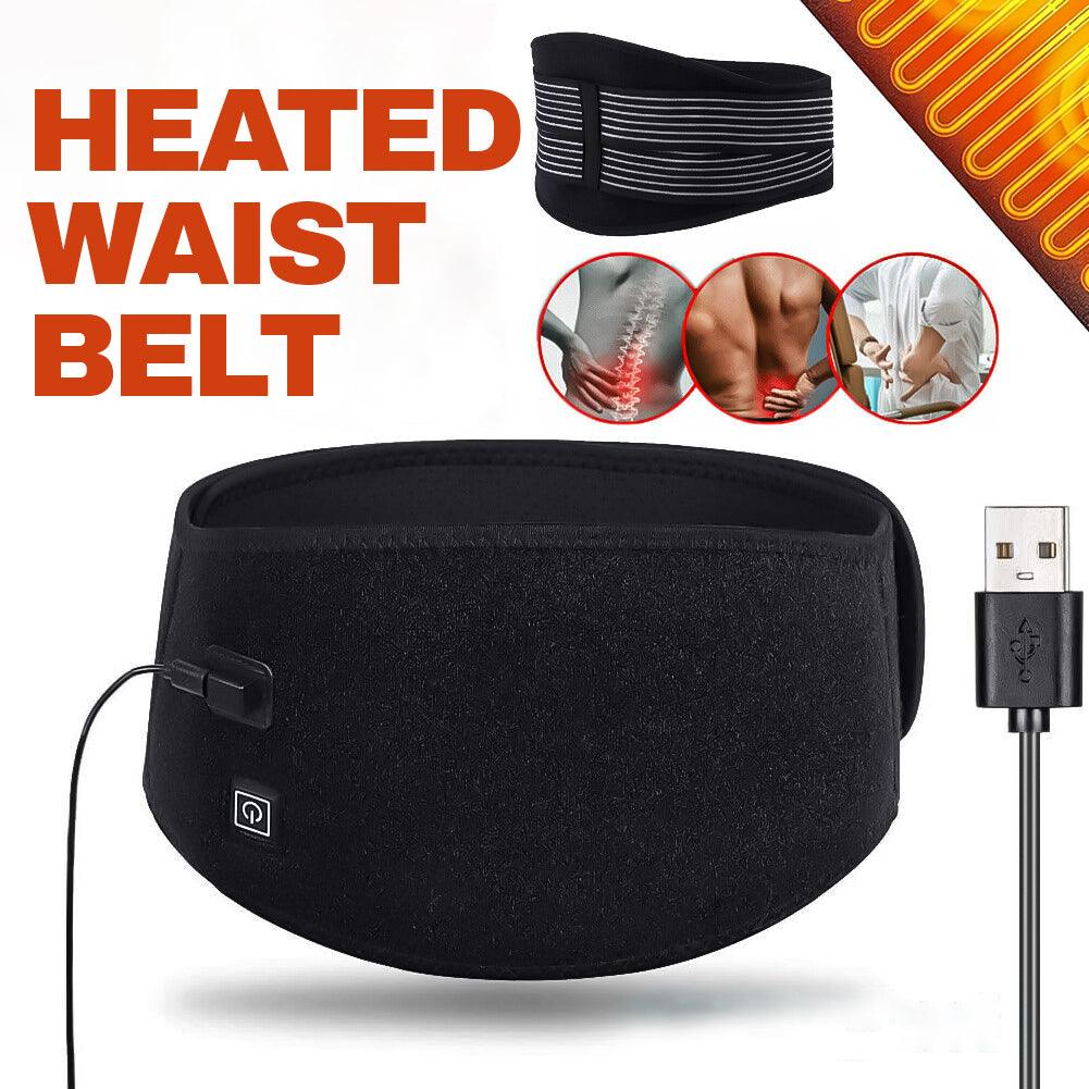 Heated Belts Back Pain - Back Heating Belt Heated Waist Belt USB Waist Heating Pad Belly Warmer Band Personal Care - Tophatter Daily Deals