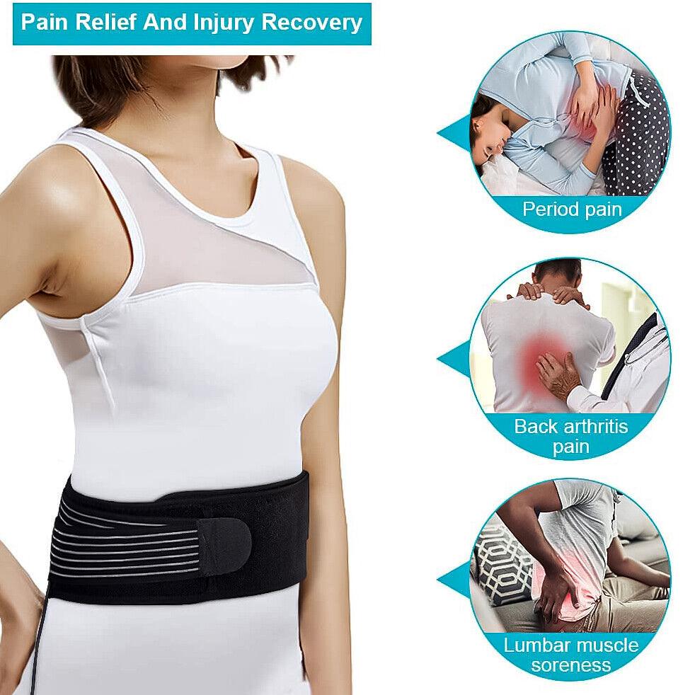 Heated Belts Back Pain - Back Heating Belt Heated Waist Belt USB Waist Heating Pad Belly Warmer Band Personal Care - Tophatter Daily Deals