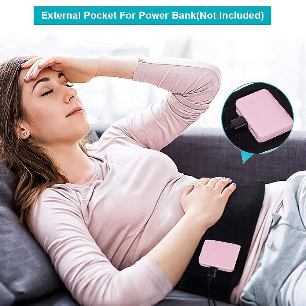 Heated Belts Back Pain - Back Heating Belt Heated Waist Belt USB Waist Heating Pad Belly Warmer Band Personal Care - Tophatter Daily Deals