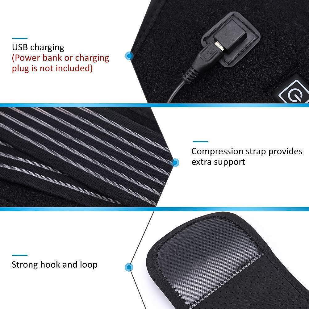 Heated Belts Back Pain - Back Heating Belt Heated Waist Belt USB Waist Heating Pad Belly Warmer Band Personal Care - Tophatter Daily Deals