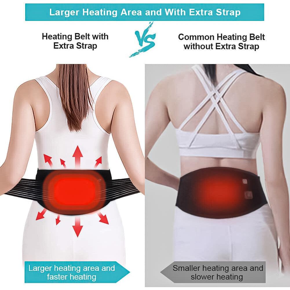 Heated Belts Back Pain - Back Heating Belt Heated Waist Belt USB Waist Heating Pad Belly Warmer Band Personal Care - Tophatter Daily Deals