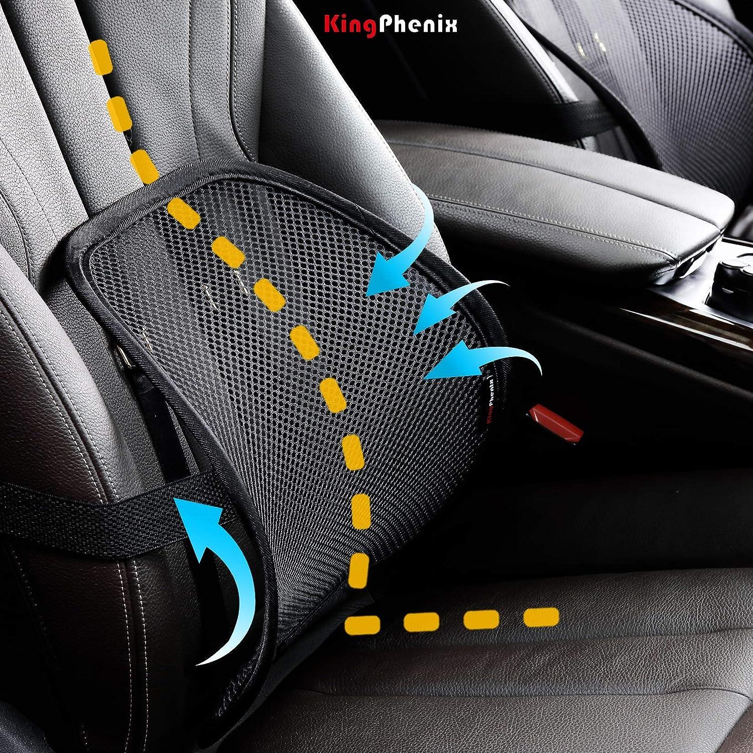 Lower Back Support for Car Seat - Lumbar Back Support Cushion for Office Chair Posture Corrector Mesh Chair & Sofa Cushions - Tophatter Daily Deals