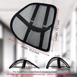 Lower Back Support for Car Seat - Lumbar Back Support Cushion for Office Chair Posture Corrector Mesh Chair & Sofa Cushions - Tophatter Daily Deals